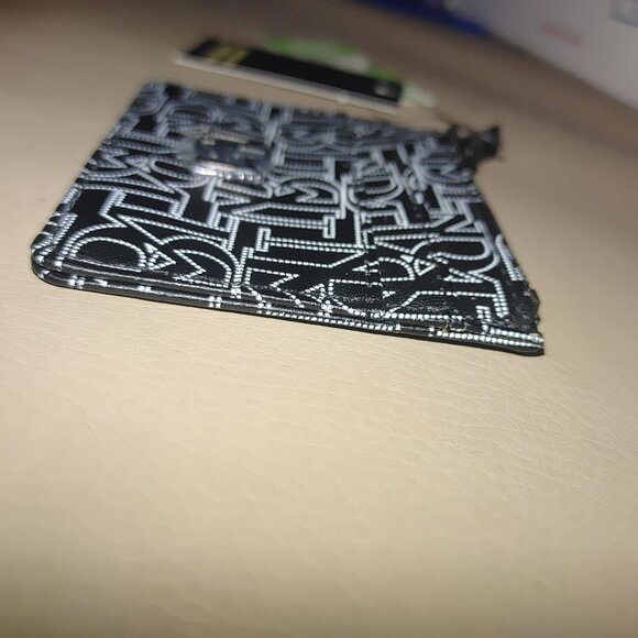 Badgley Mischka Black White Logo Monogram Mini Credit Card Holder Coin Wallet - Picture 8 of 8